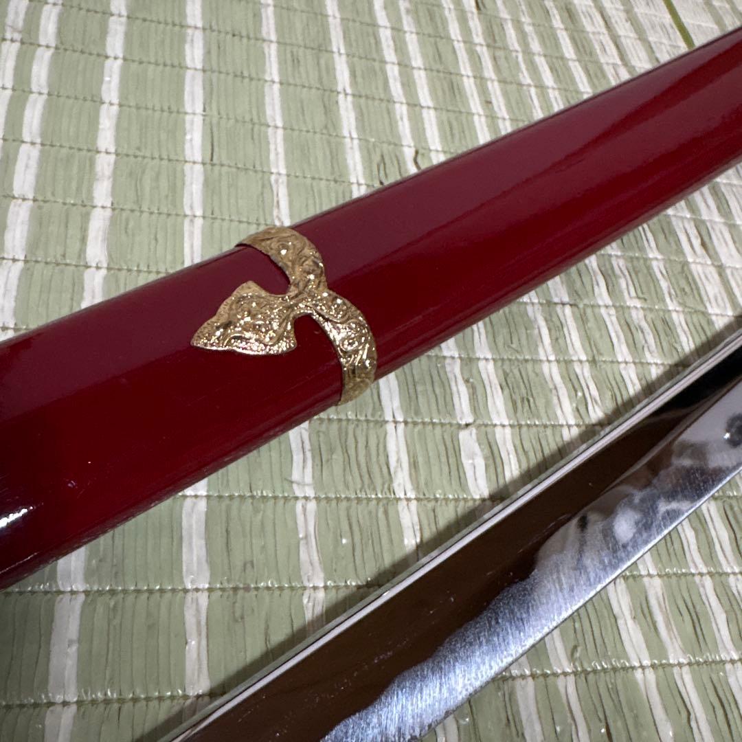 模造刀　模擬刀　武士　侍　伝統工芸　剣　ソード　太刀　小太刀　鞘　鍔　赤　朱色