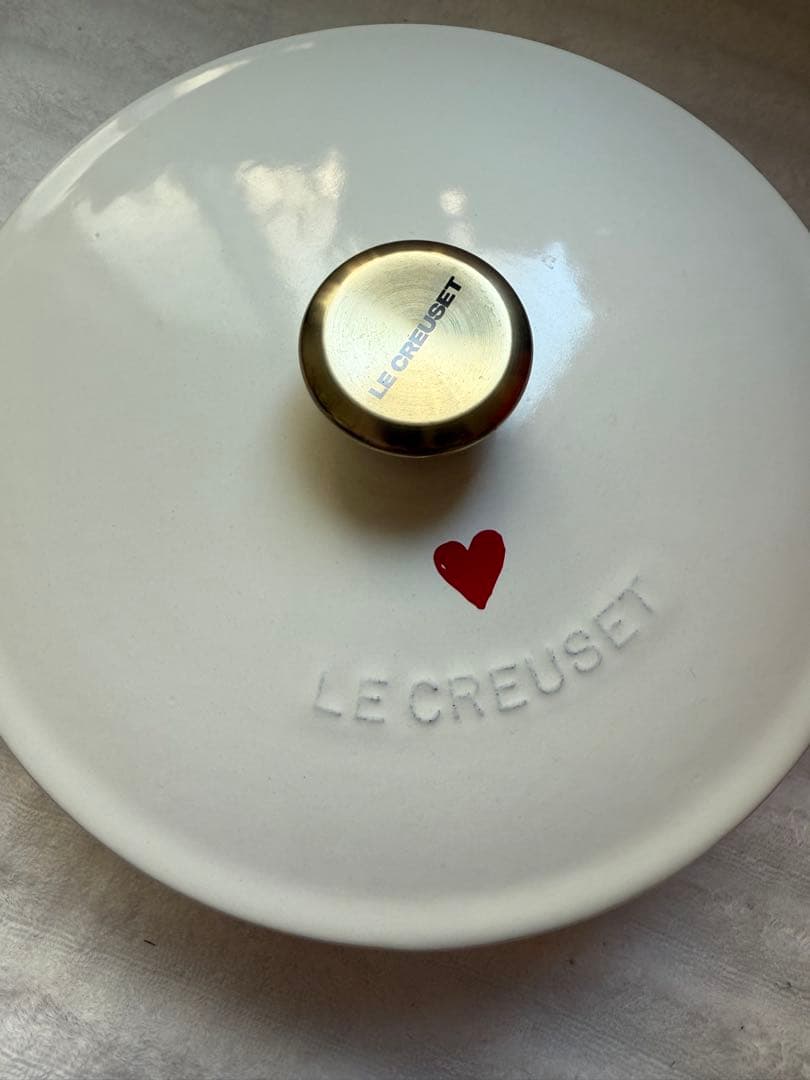 レア　LE CREUSET ハート柄 両手鍋　マルミット中黒