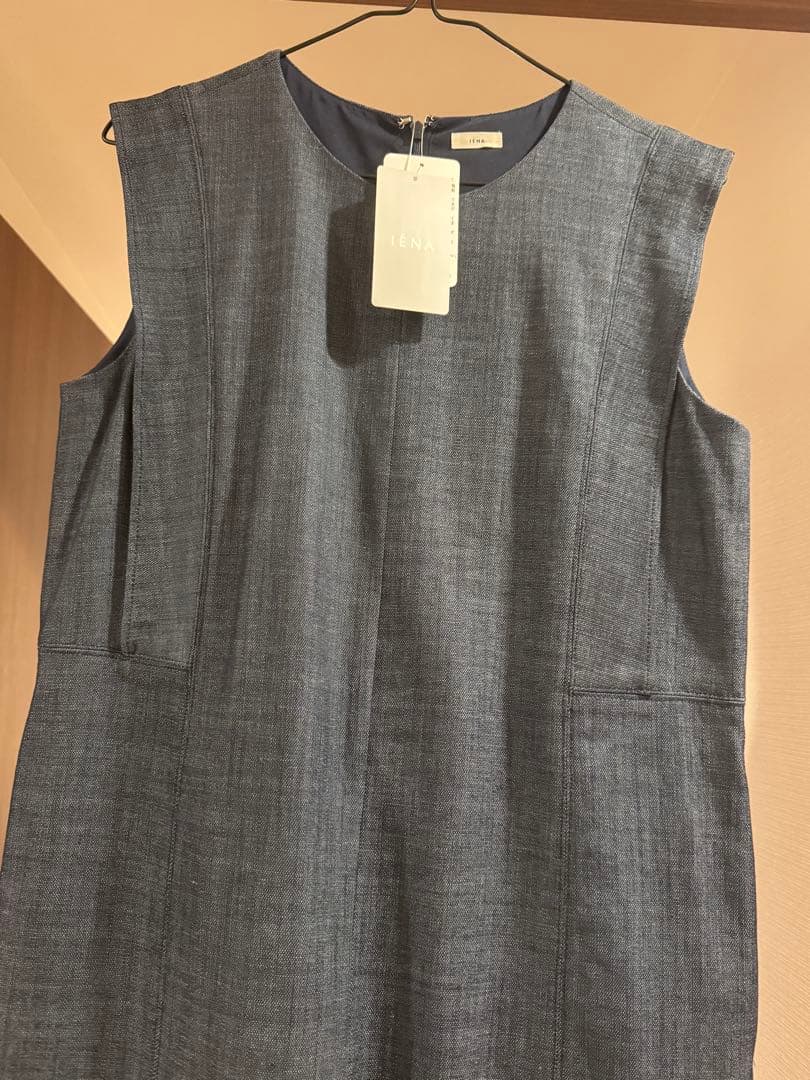 イエナ　スクエアショルダー　デニム　オールインワン