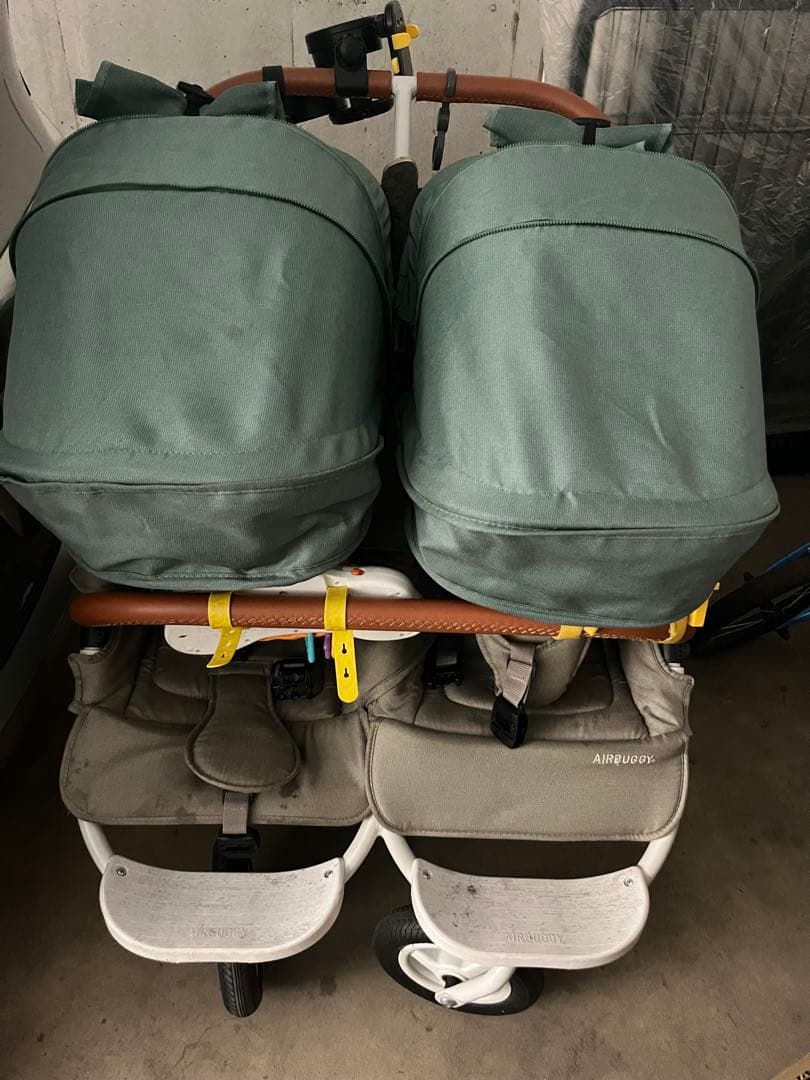 エアバギー　ココダブル　ベビーカー グリーン