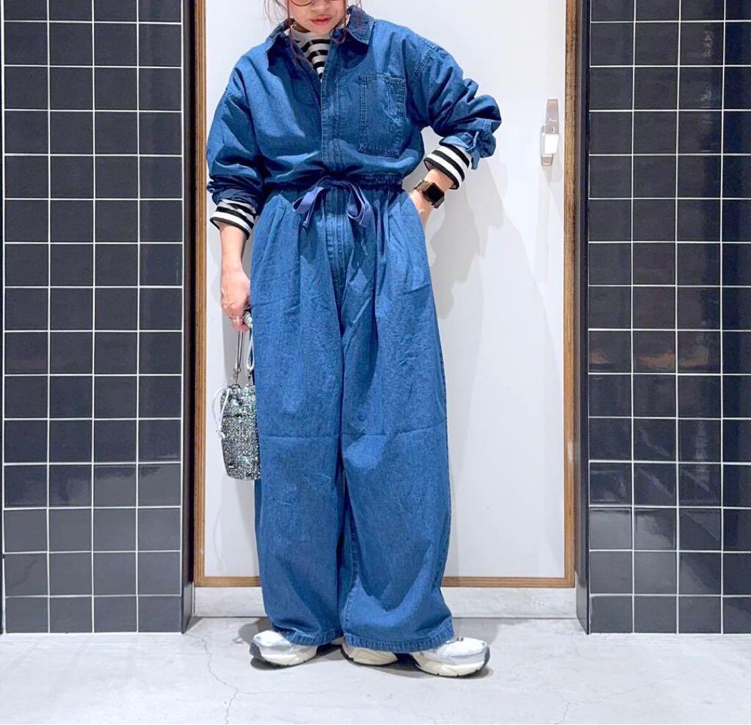 購入者様決定 【美品】ニコアンド 2025SS ワークジャンプスーツ デニム