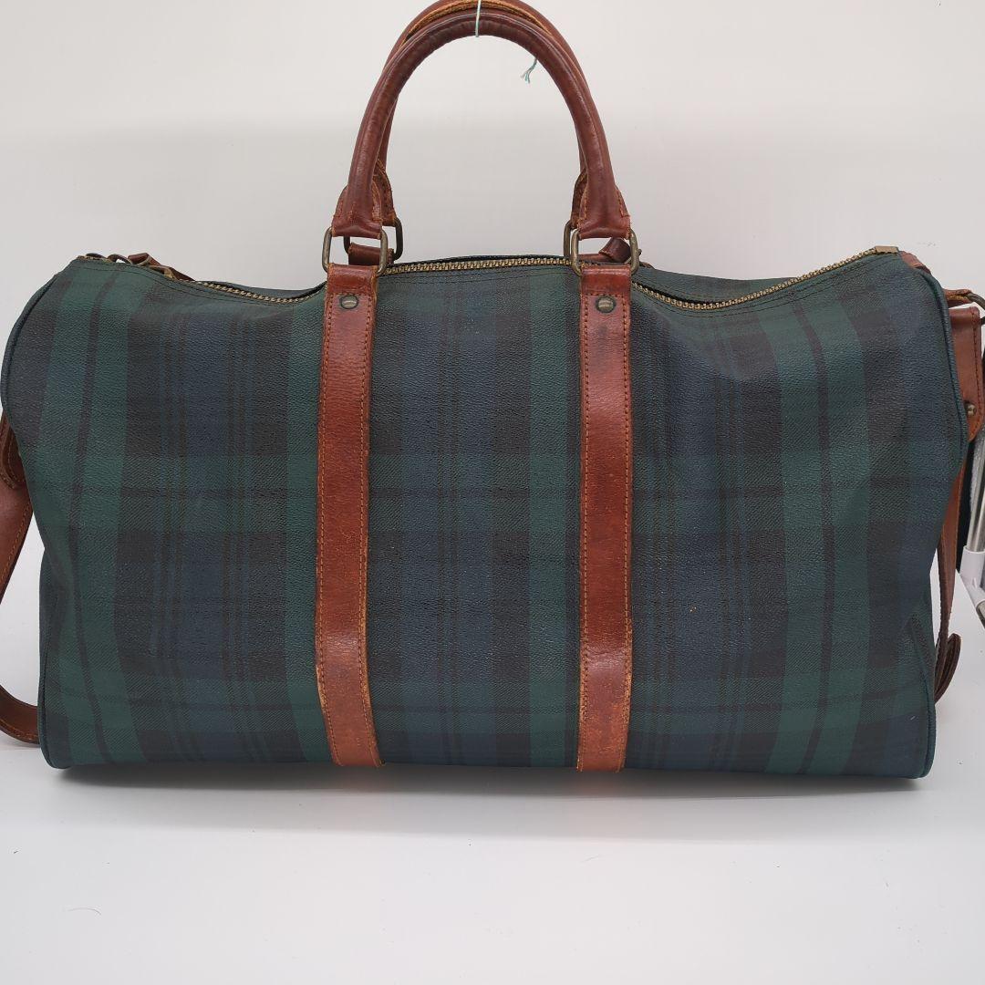 ポロラルフローレン ボストンバッグ ブラックウォッチ チェック ショルダー