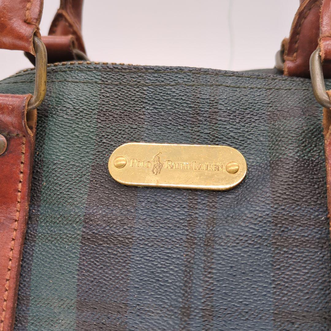 ポロラルフローレン ボストンバッグ ブラックウォッチ チェック ショルダー