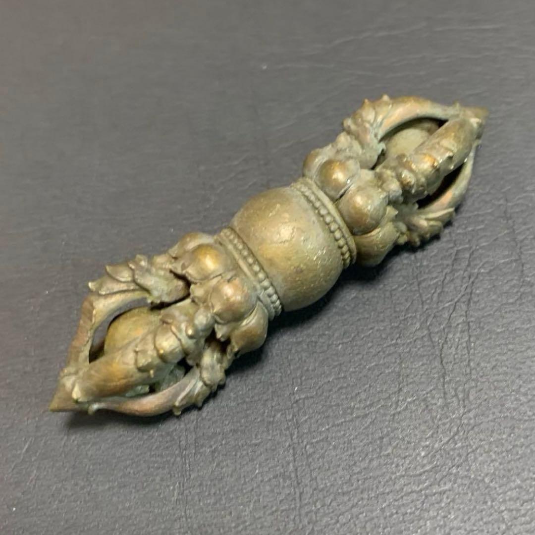 [希少品] アンティーク　古物　如意装飾造金剛杵　五鈷杵　ヴァジュラ　希少品