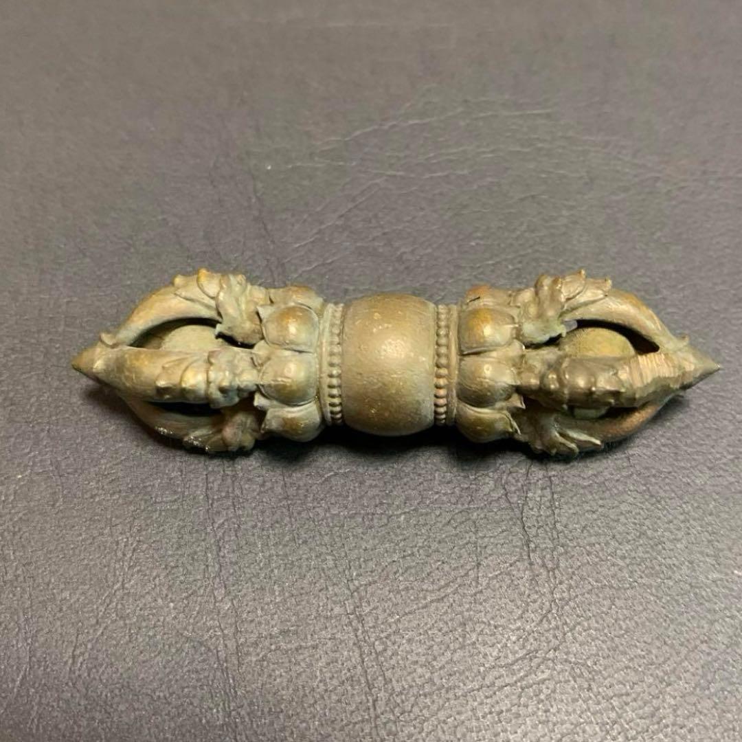 [希少品] アンティーク　古物　如意装飾造金剛杵　五鈷杵　ヴァジュラ　希少品