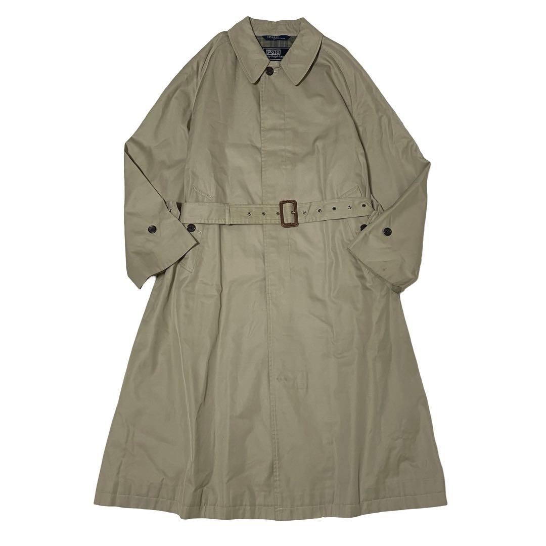 ラルフローレン　バルマカーンコート　一枚袖　チェック　80S ベージュ　ラグラン