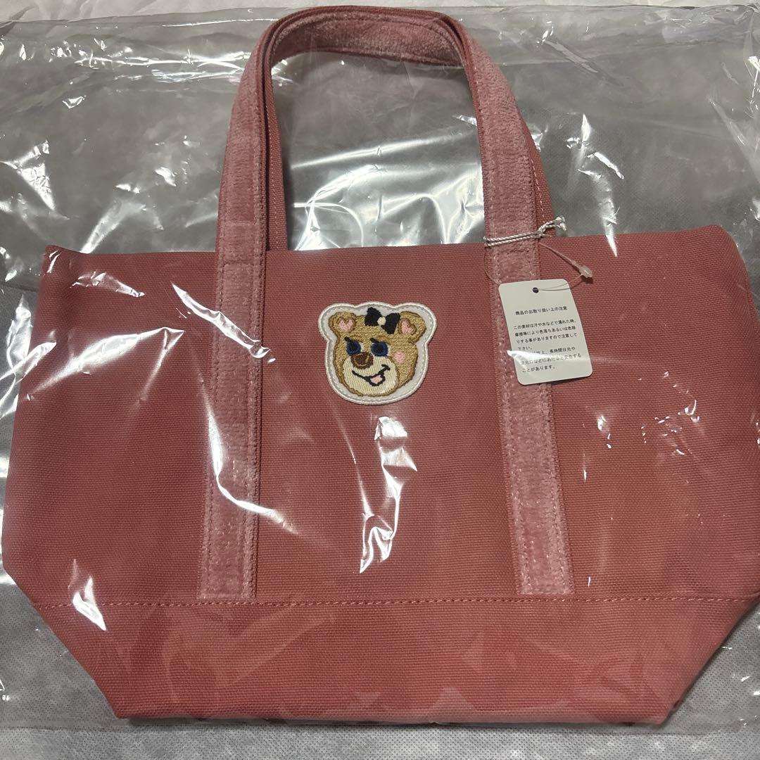 新品　ラブラリーバイフェイラー　オールドテディガール　ワッペントート　ピンク