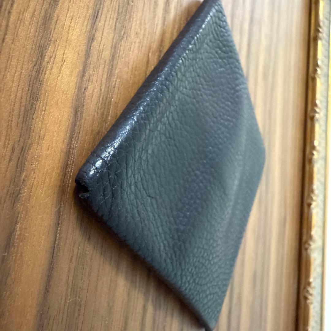 エルメスHERMES バスティア ケース ブラック Bastia シボ革黒