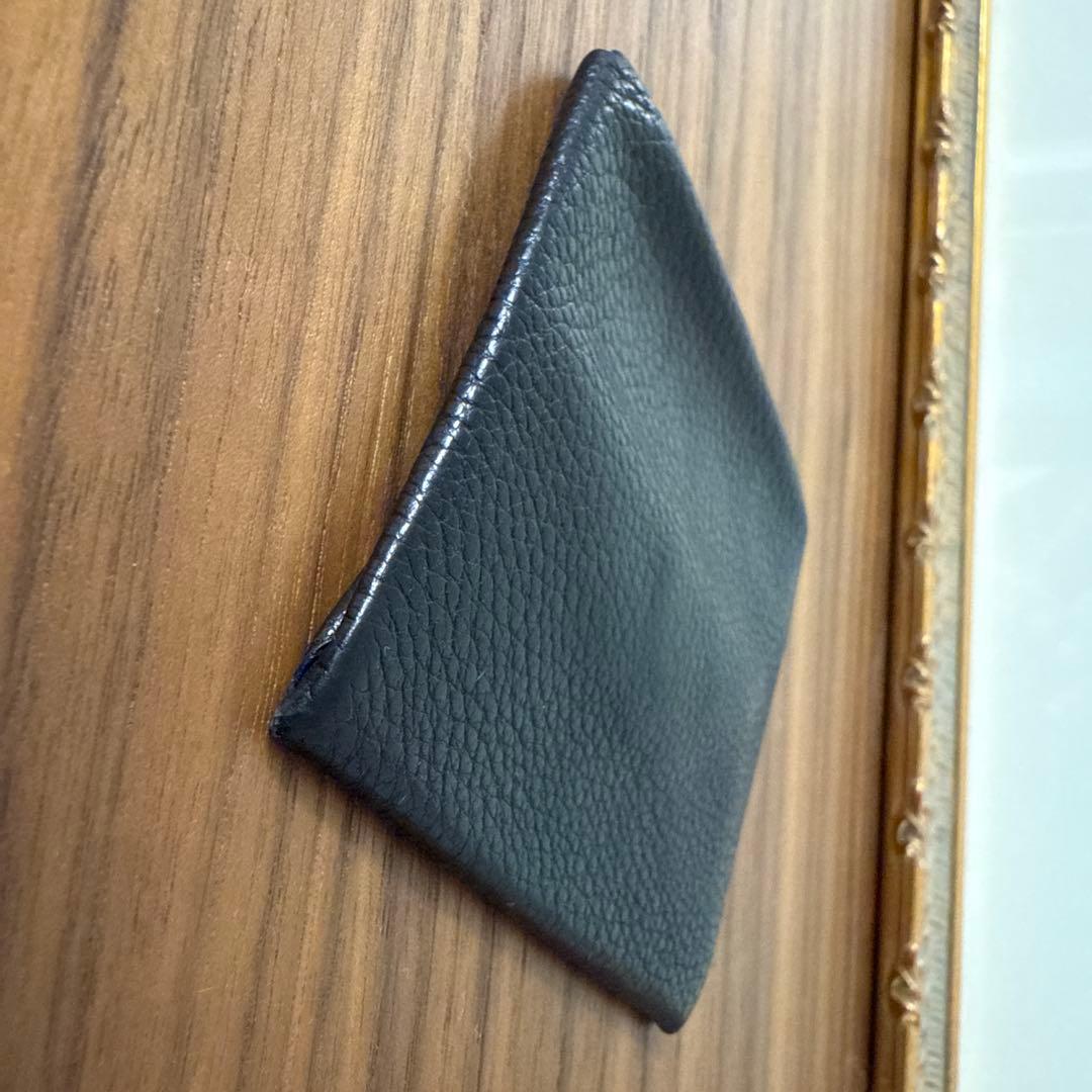 エルメスHERMES バスティア ケース ブラック Bastia シボ革黒