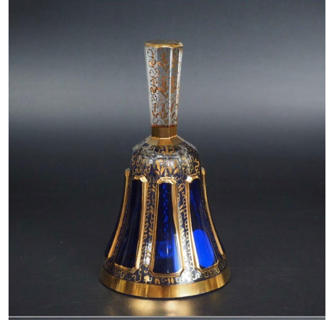 送料無料 時代物　手造り　お洒落な高級切子呼び鈴