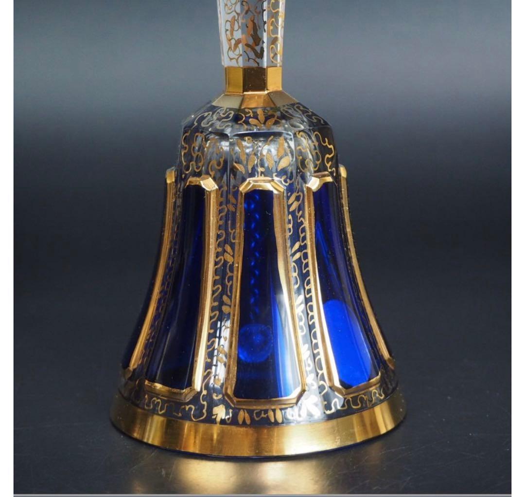 送料無料 時代物　手造り　お洒落な高級切子呼び鈴