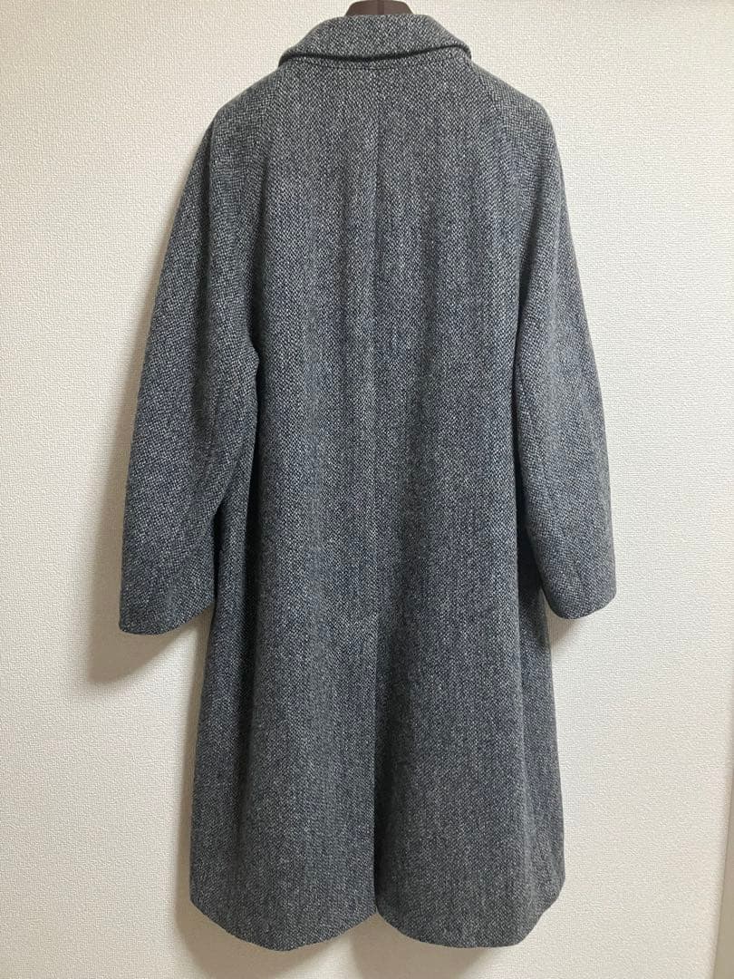 Harris Tweed ロングコート グレー ハリスツイード