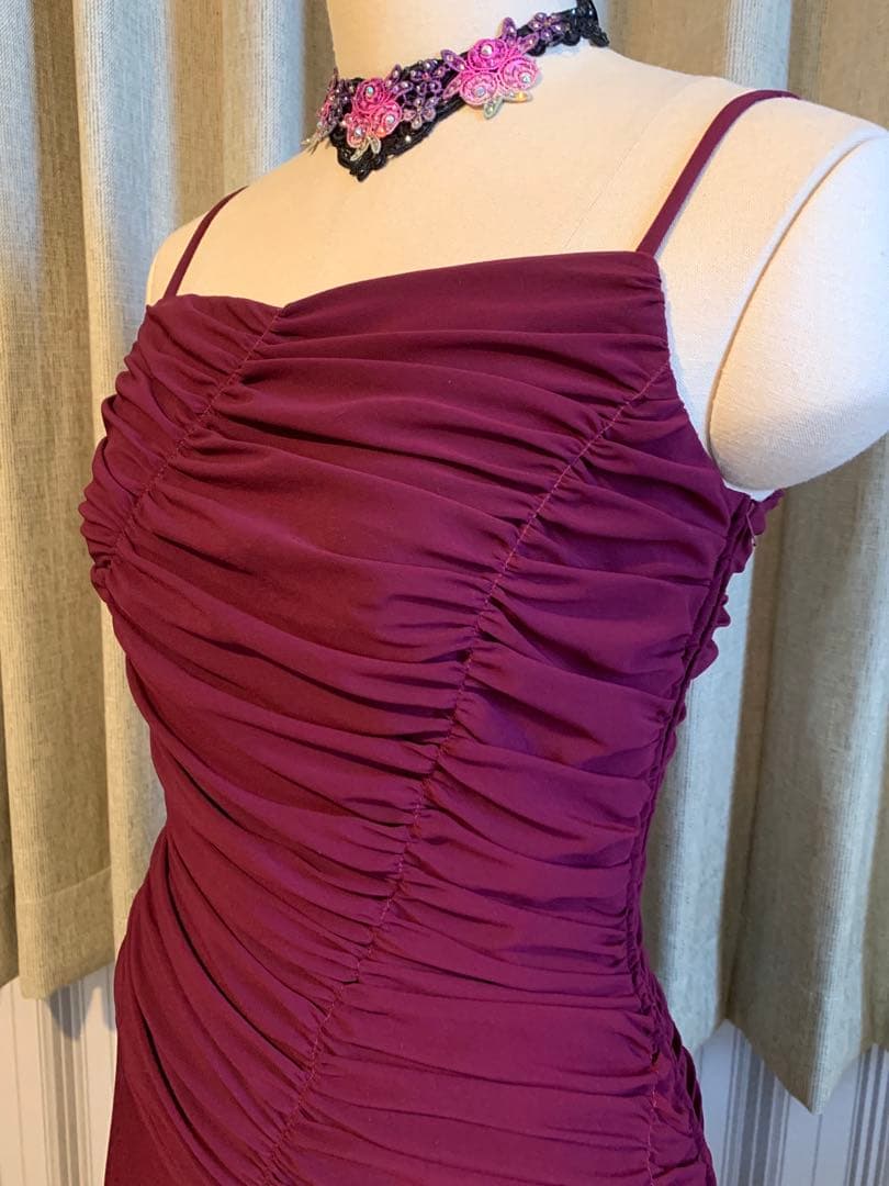 【メアリー】社交ダンス　パーティドレス　モダン　ラテン　タンゴ　ワンピース