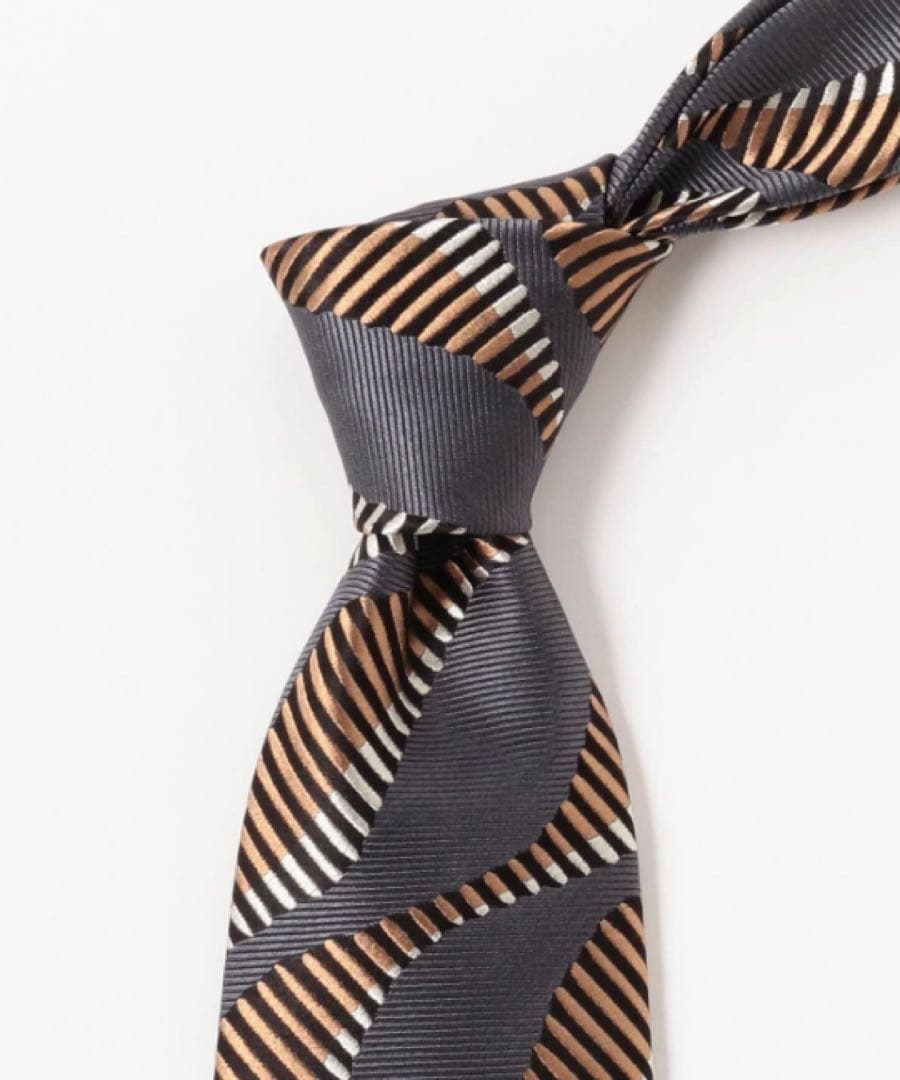 Holliday & brown ウェーブ柄 ジャカード ネクタイ