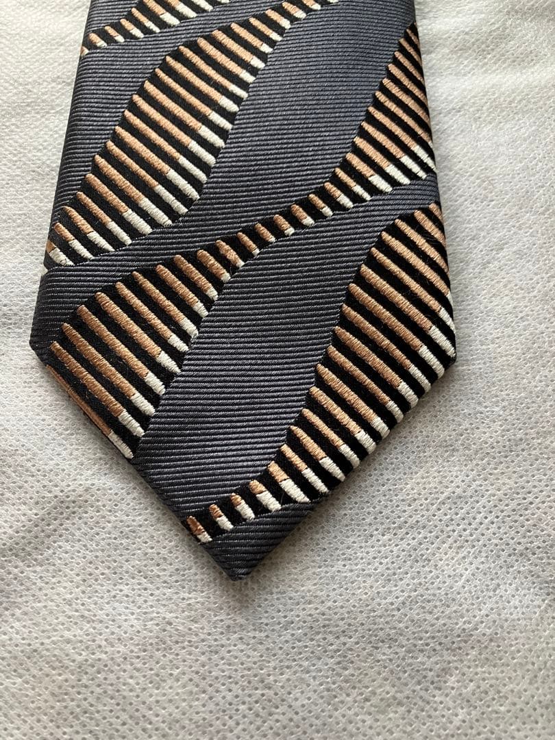 Holliday & brown ウェーブ柄 ジャカード ネクタイ