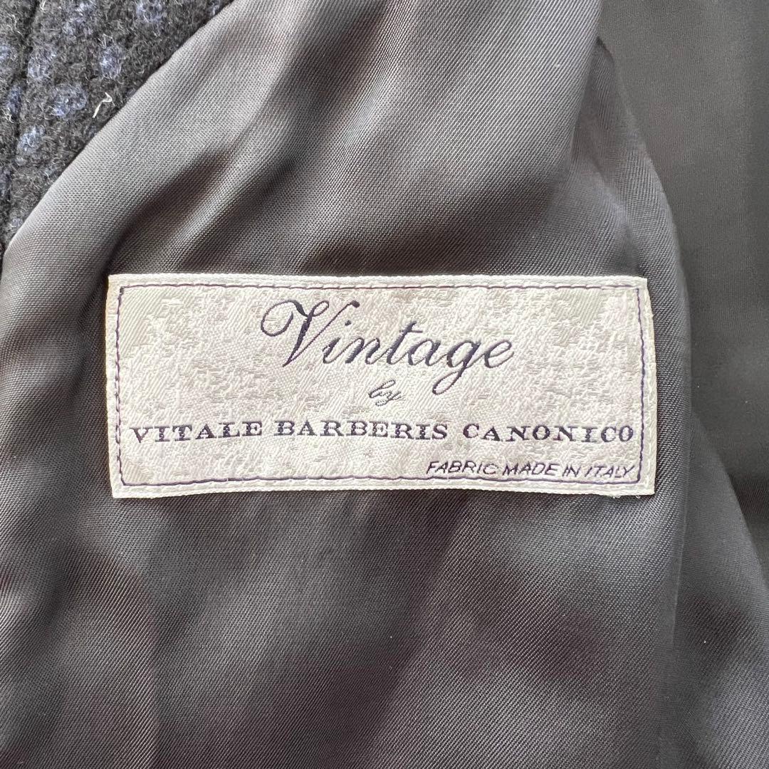 【美品】ユニバーサルランゲージ カノニコ ダブルチェスターコートS バーズアイ