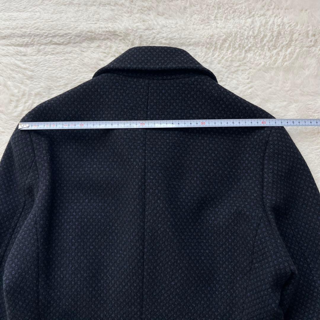 【美品】ユニバーサルランゲージ カノニコ ダブルチェスターコートS バーズアイ