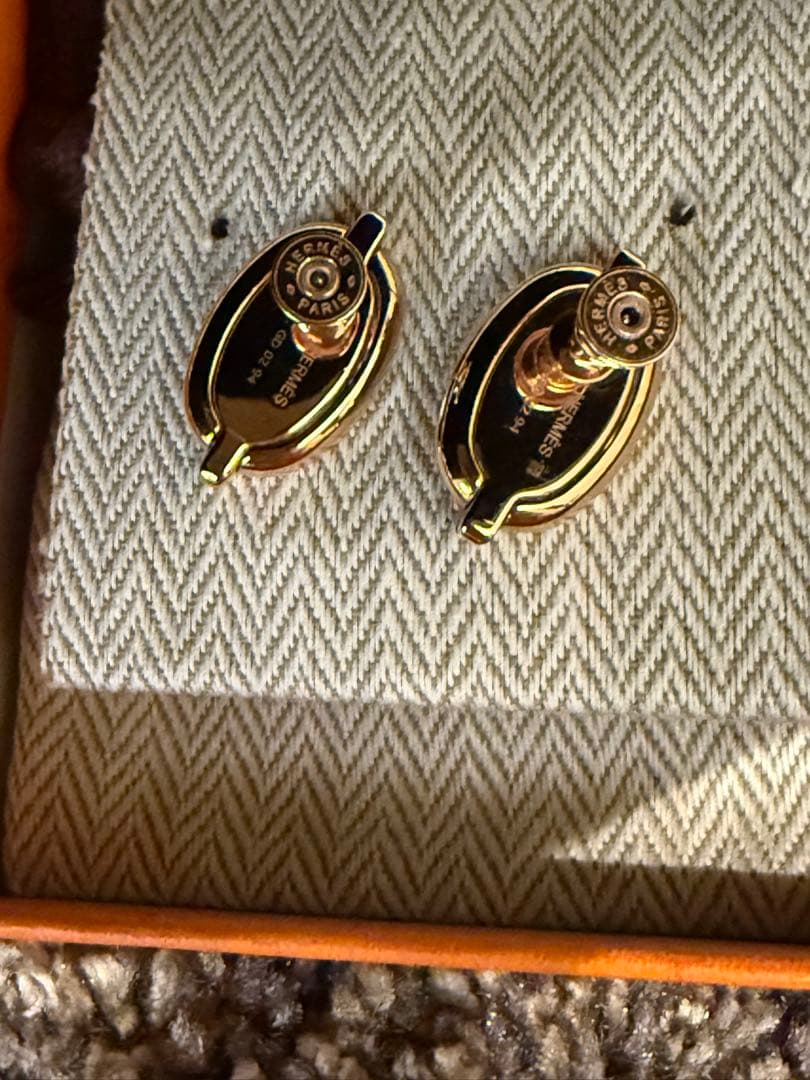 HERMES エルメス　ミニマイヨン　マロングラッセピアス