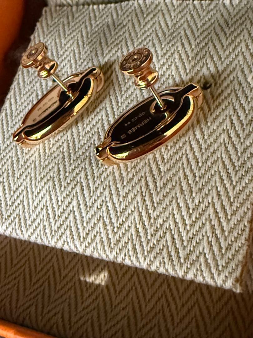 HERMES エルメス　ミニマイヨン　マロングラッセピアス