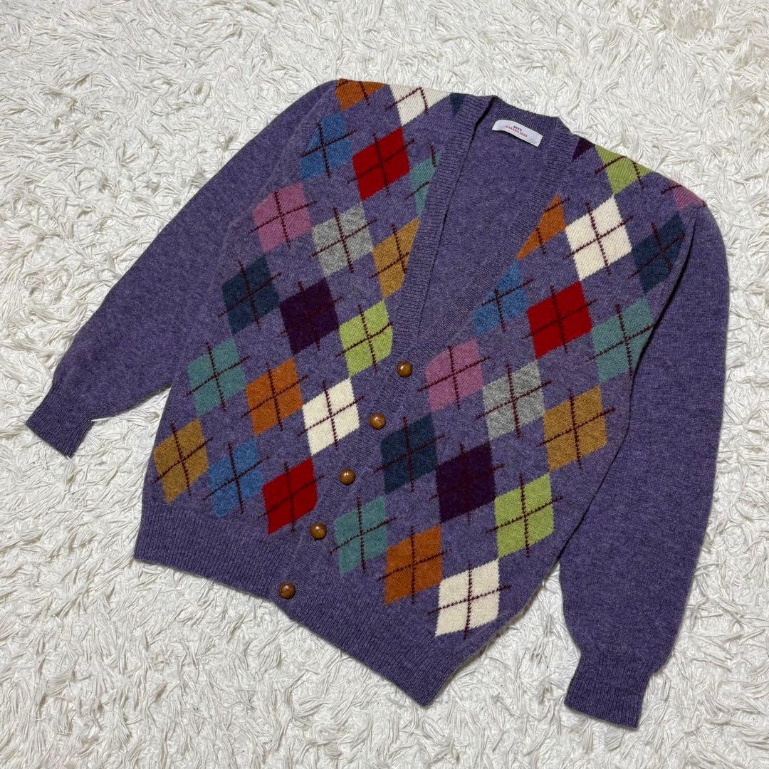 ★美品★ MENS KANEKO ISAO ニット カーディガン パープル 希少