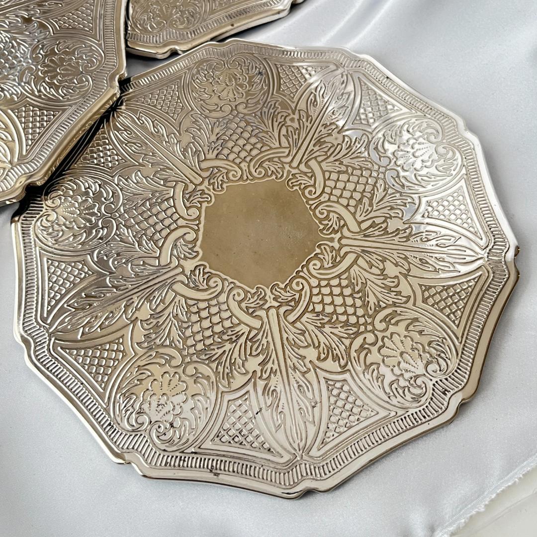 【Cavalie】 プレースマット 6枚組 20cm【シルバープレート】