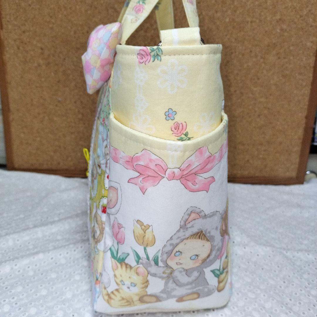 ♡れい✨パッチワークサイドポケット付き2wayトートバック