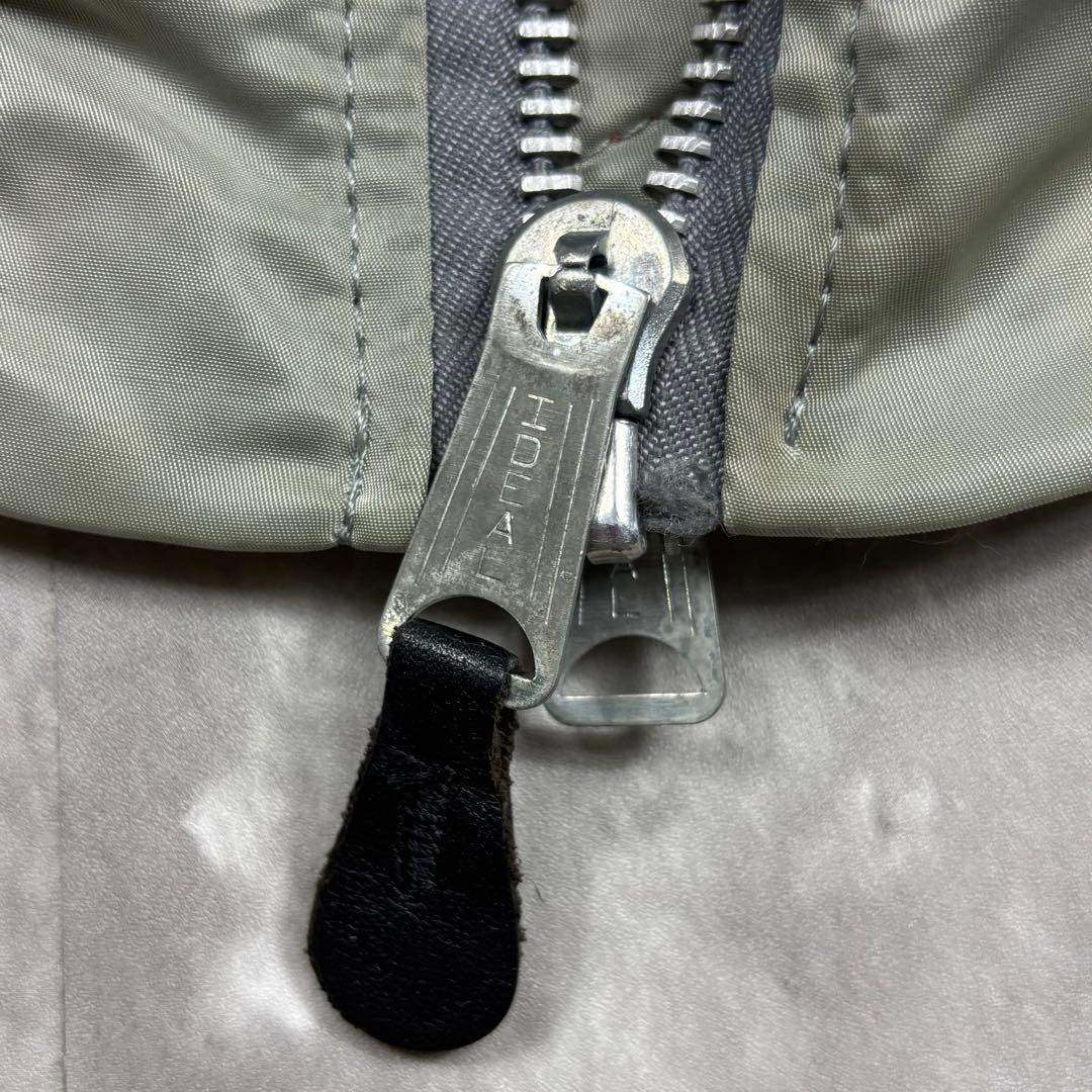 80sUSA製ALPHAアルファMA-1 フライトジャケット Mシルバー