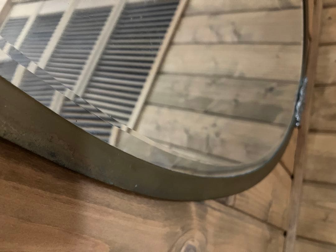 アンティーク　イギリス　ミラー　壁掛け　オーバル　1890年代