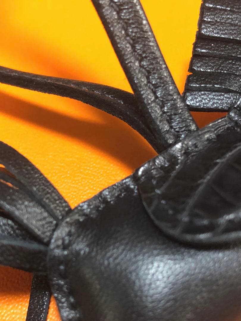 最終価格　エルメス　美品　ロデオPM ピーチスキン　クロコ　ブラック　Z刻印