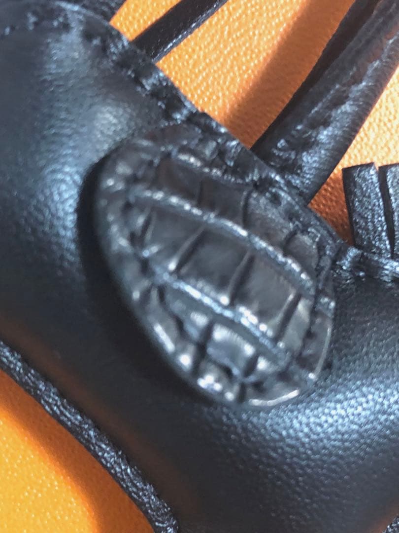 最終価格　エルメス　美品　ロデオPM ピーチスキン　クロコ　ブラック　Z刻印