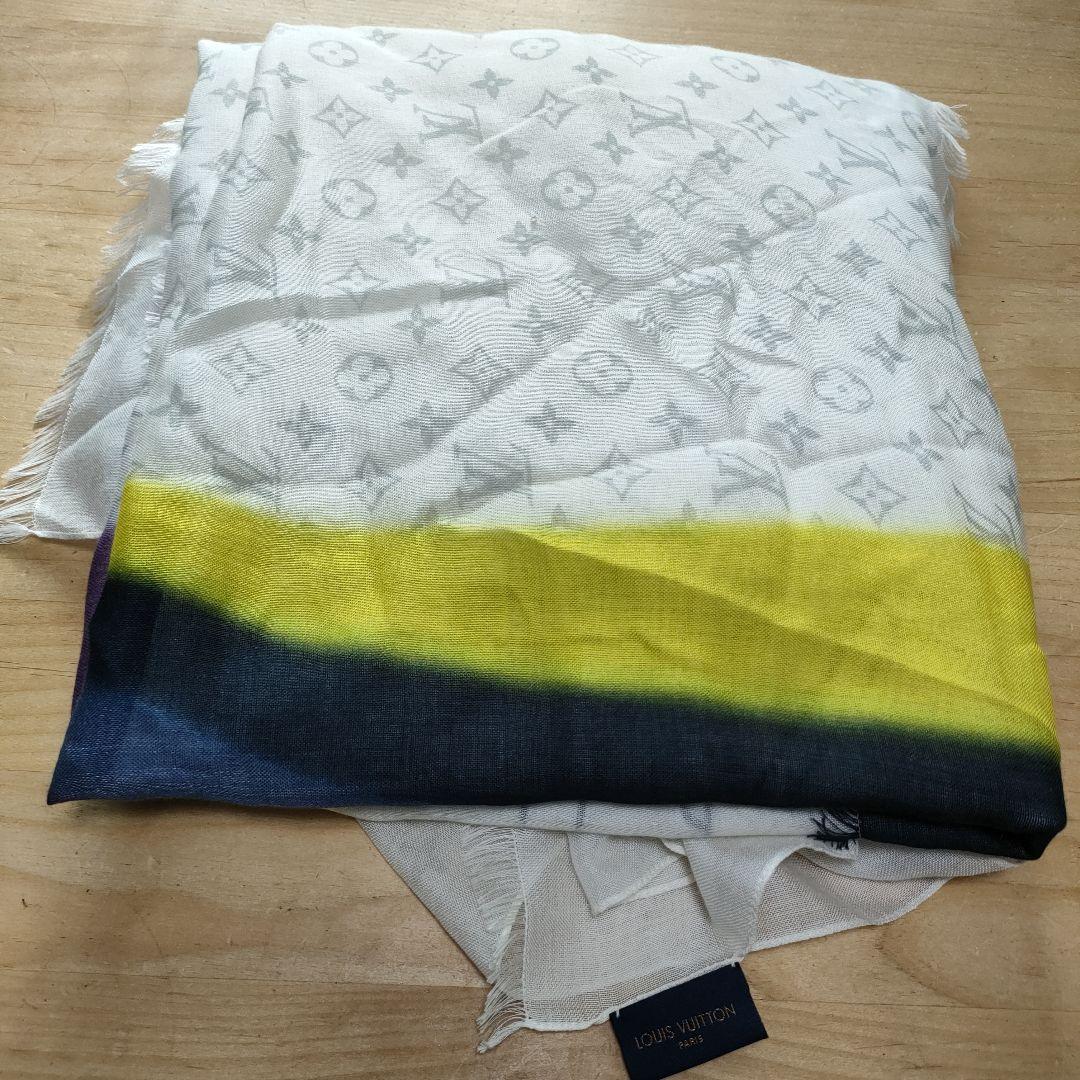 美品✨ルイヴィトン エトールモノグラム レインボー ストール カシミヤシルク