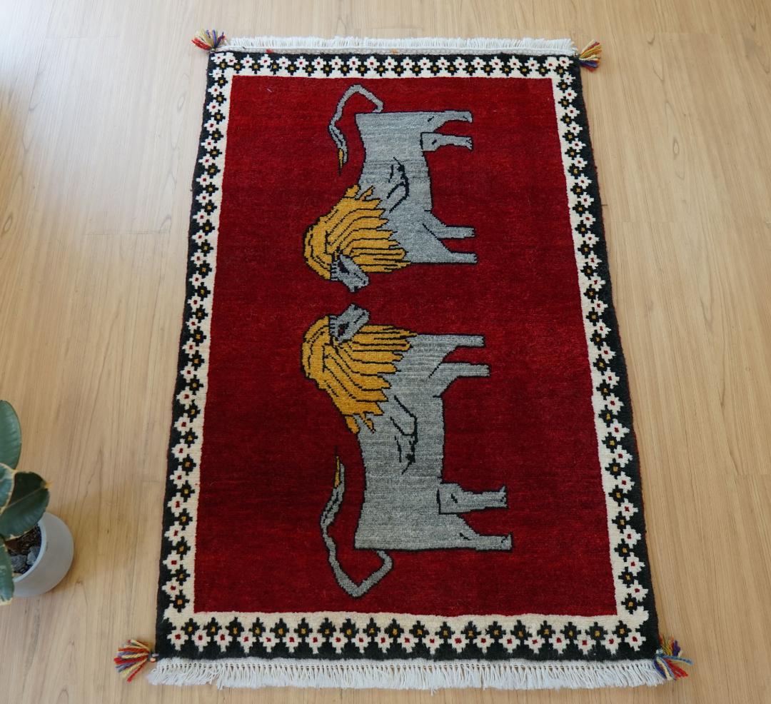 手織り ペルシャ絨毯　カシュカイ族 110x73cm