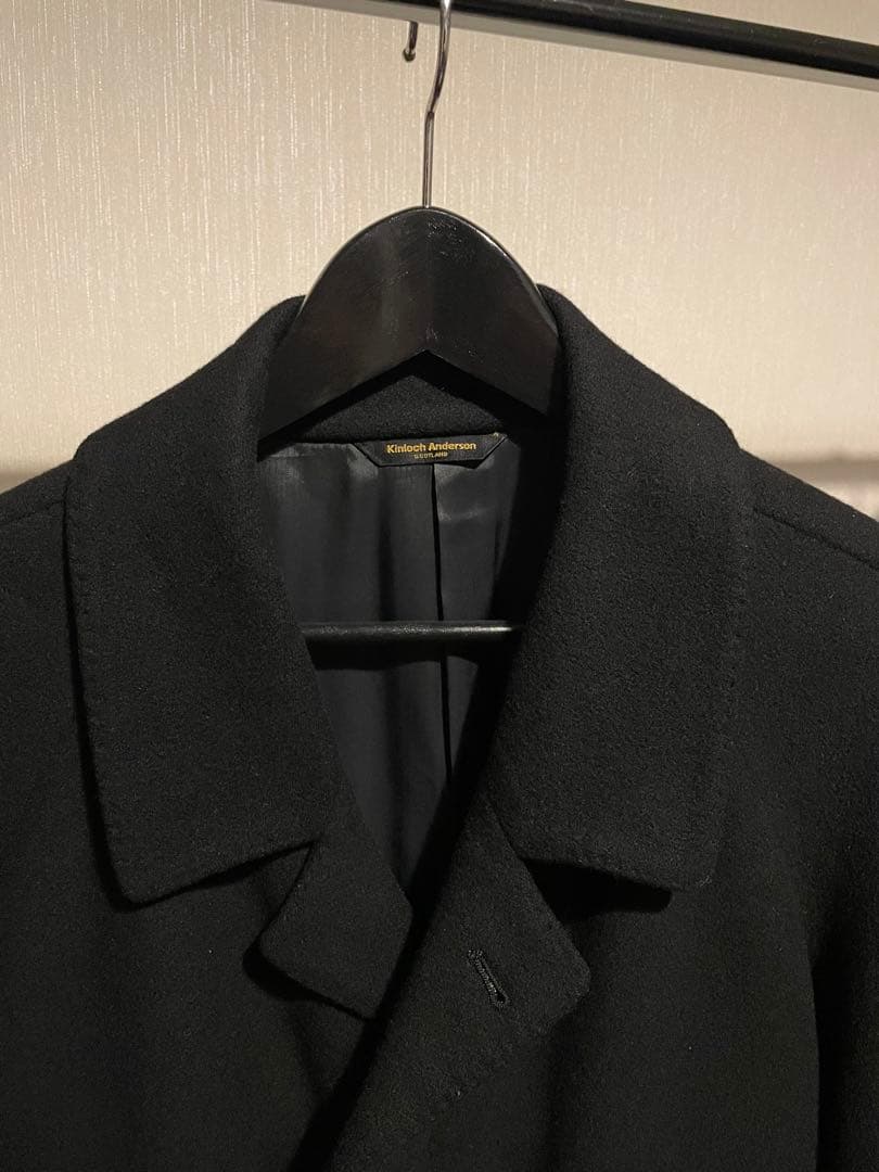 キンロックアンダーソン カシミヤ100 ロングコート 黒