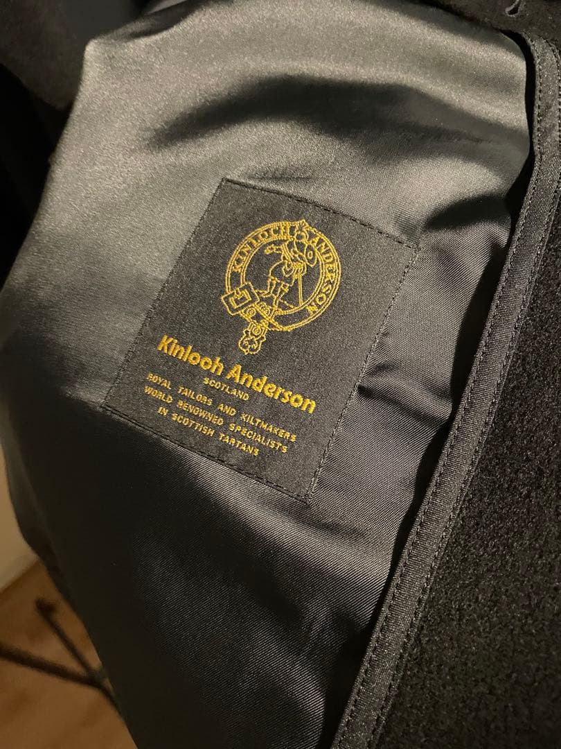 キンロックアンダーソン カシミヤ100 ロングコート 黒