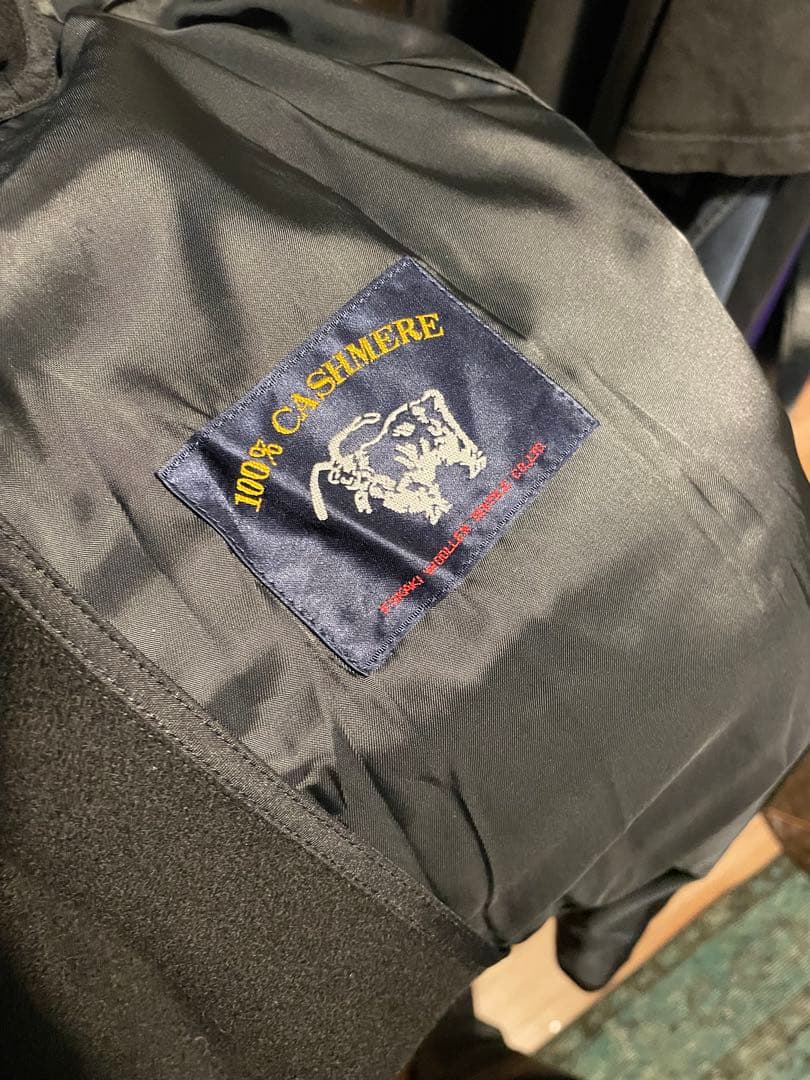 キンロックアンダーソン カシミヤ100 ロングコート 黒