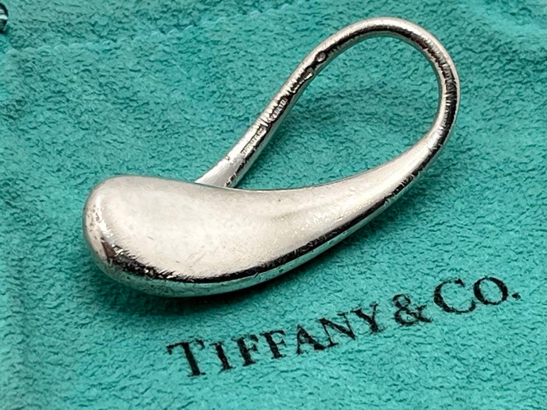 c385 希少　レア　ティファニー　ティアドロップ　マネークリップ　キーリング