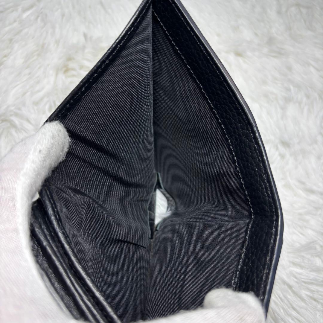 ✨美品✨ グッチ GGスプリーム マーモント 折り財布 L字 PVC レザー 黒