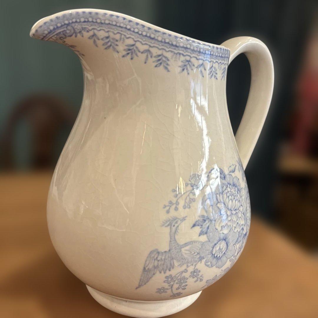 Burleigh バーレイ　ブルーアジアテックフェザンツ　ジャグ 水差し