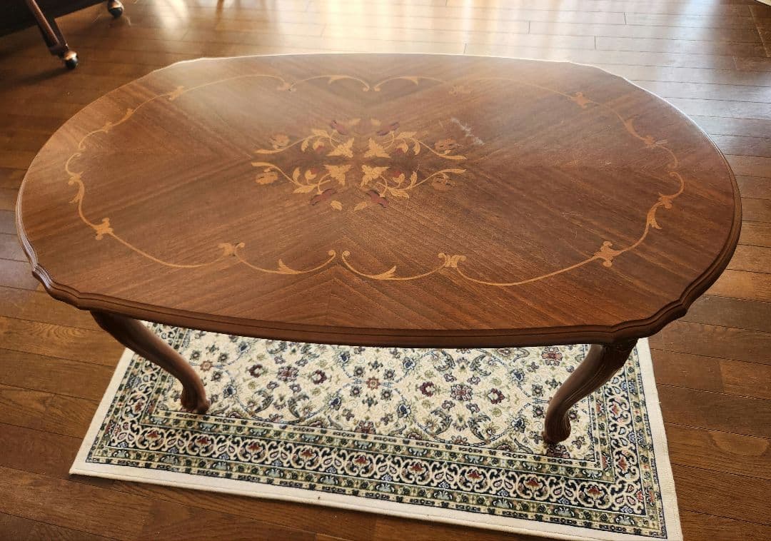 イタリア製　象嵌　センターテーブル　ローテーブル