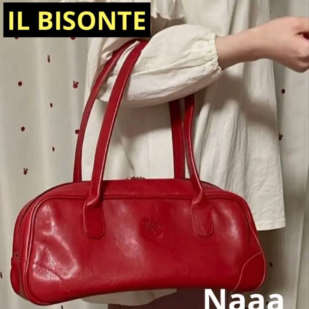 IL BISONTE ボストンバッグ 赤