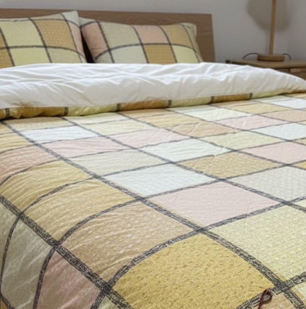 チェック柄掛け布団 シングル［美品］［即購入OK］［送料無料］