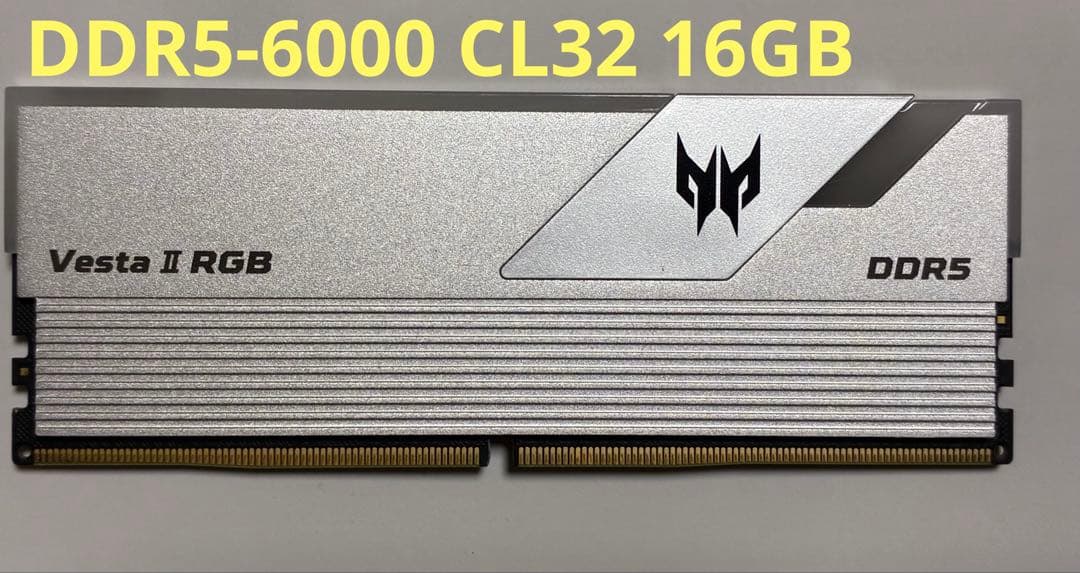 Acer Predator Vesta II RGB DDR5 16GBジャンク