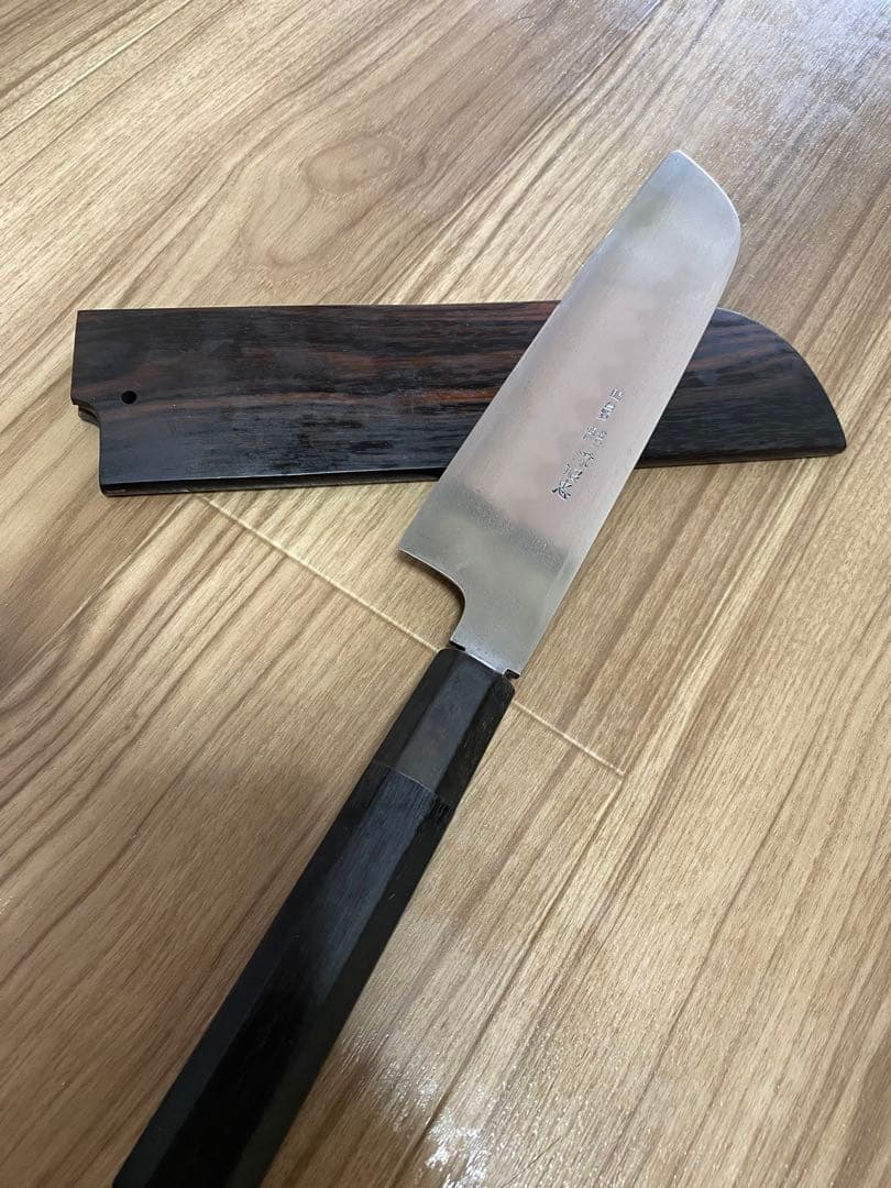 Mac］源昭忠　末広 別撰 和包丁　薄刃包丁 刃渡り22.5cm