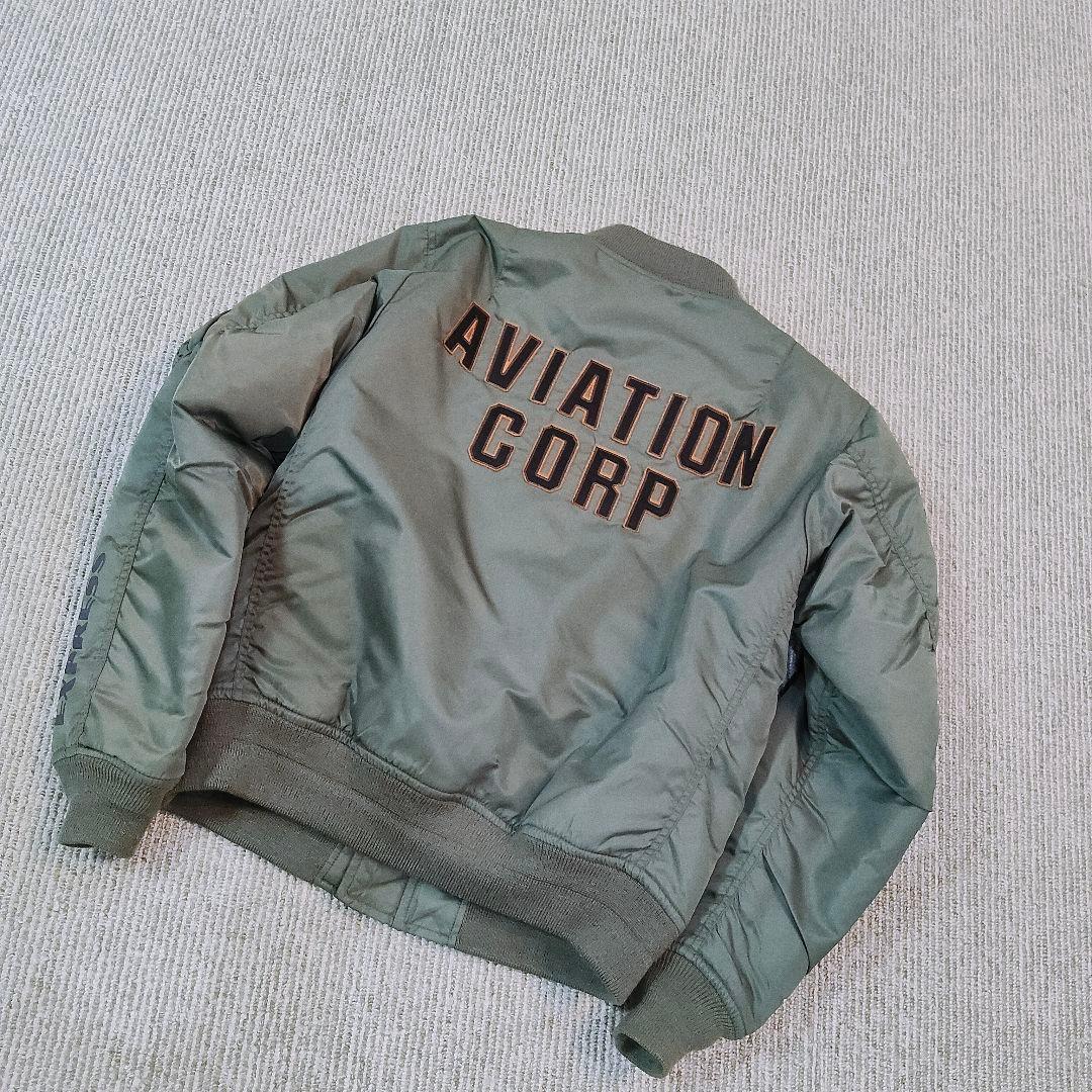 美品 avirex MA-1 ワッペン L カーキ フライトジャケット