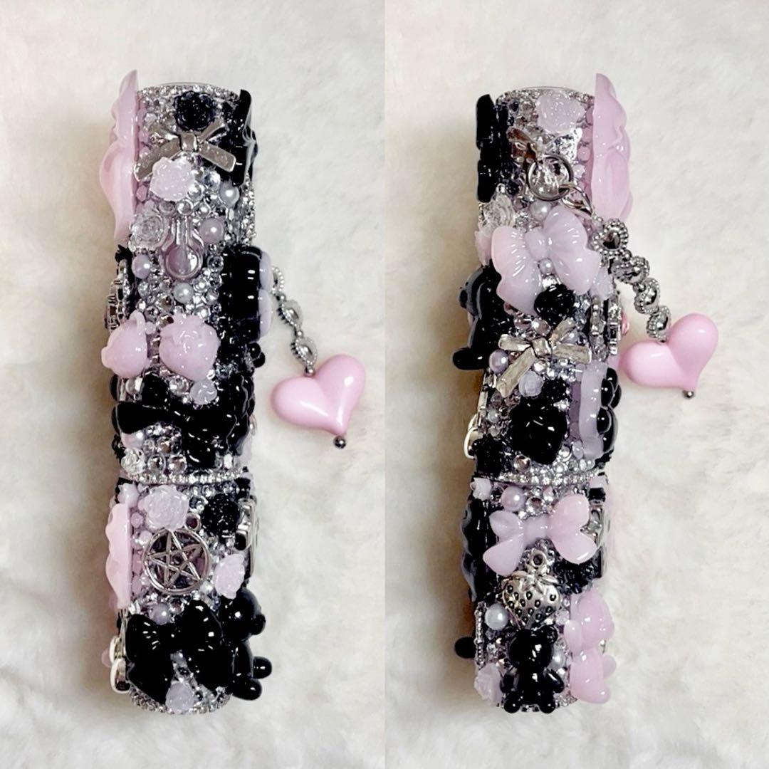 iQOS アイコス イルマワン ケース デコ　ピンク＆ブラック ×2個