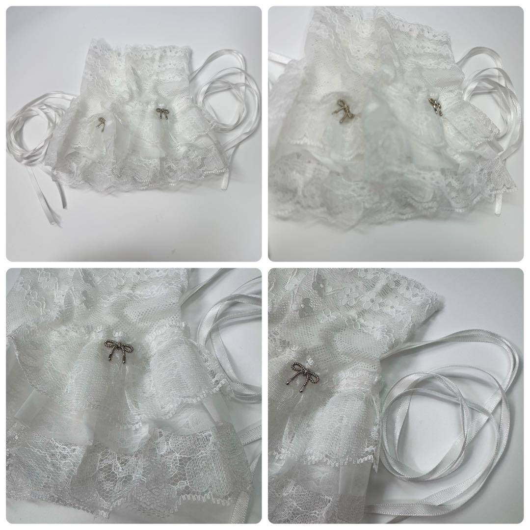 振袖10点フルセット　古典柄　ネイビー　成人式　結婚式　つけ袖白レース付　正絹