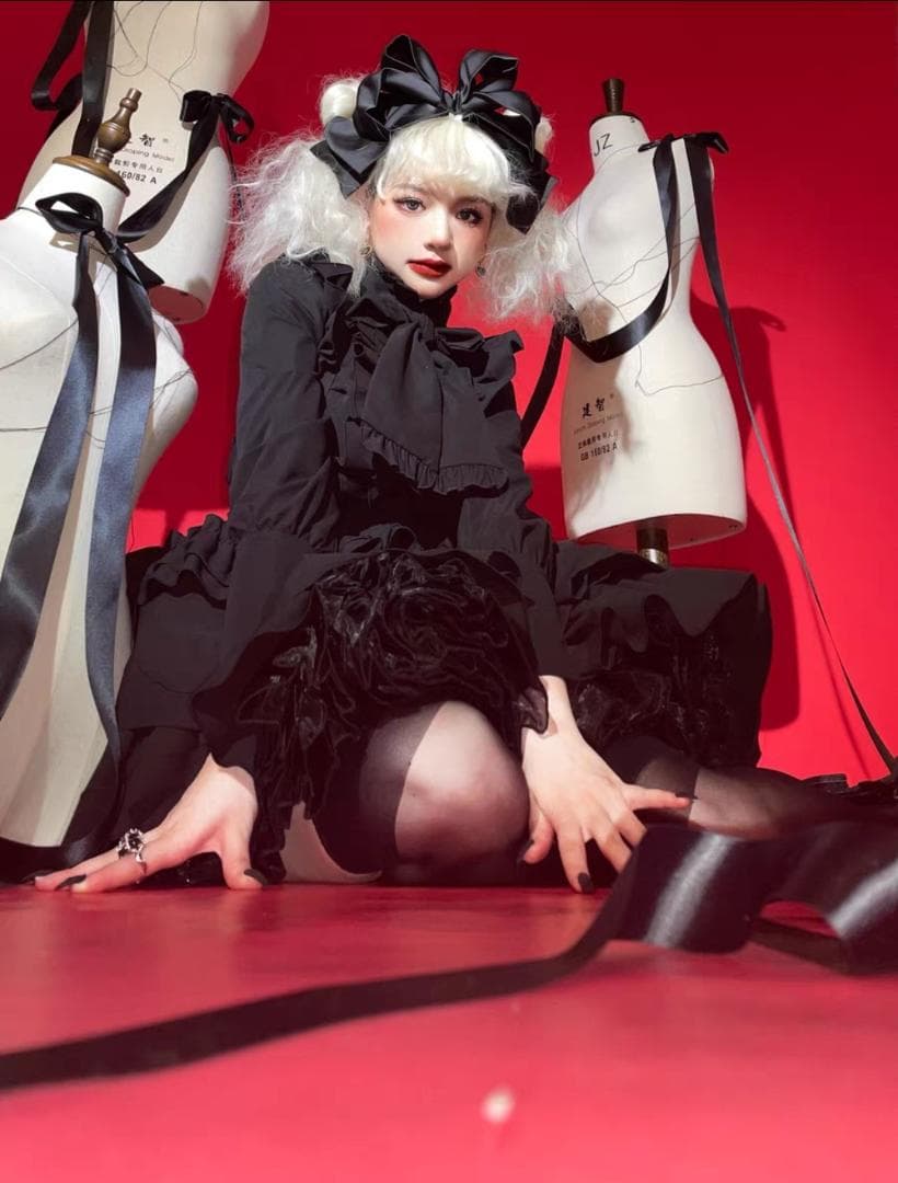 【新品即納1日発送】CATCOCOON クラシカルドールスカート 黒