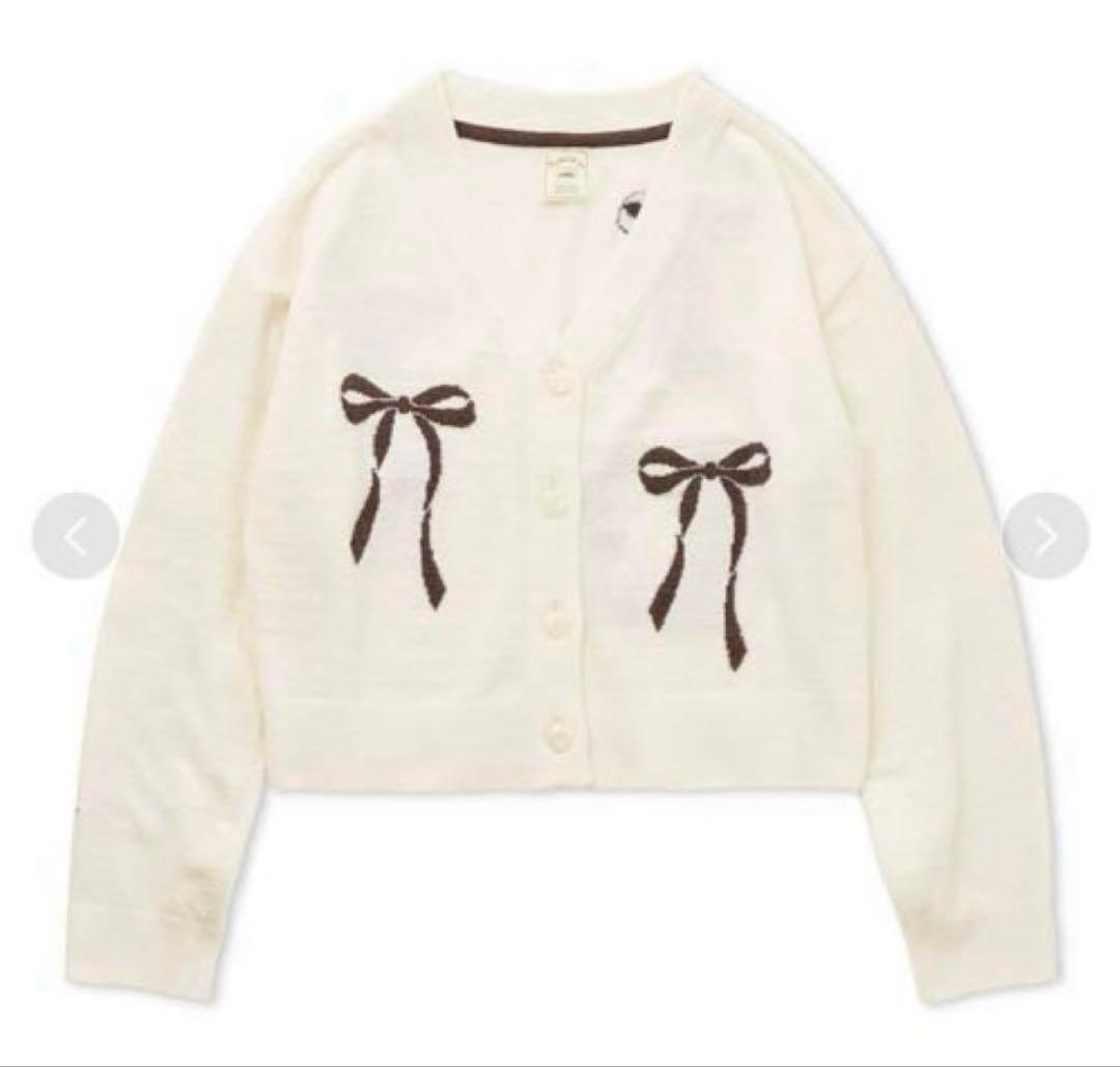 新品ジェラートピケリボンジャガードロングパンツショートカーディガンセット