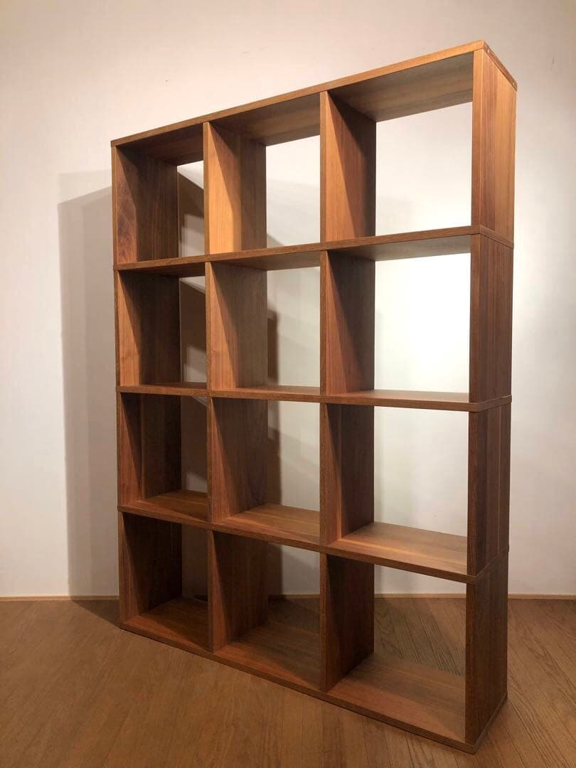 MUJI 無印良品 スタッキングシェルフ 4×3 ウォールナット仕様 ② 収納棚