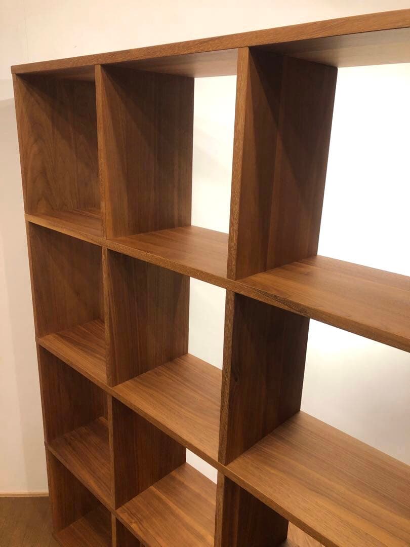 MUJI 無印良品 スタッキングシェルフ 4×3 ウォールナット仕様 ② 収納棚